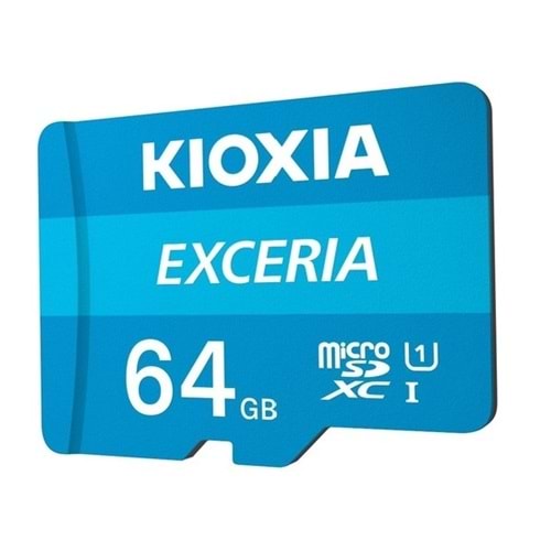 Kioxia 64GB Exceria SDHC UHS-1 C10 U1 100MB/S Micro Hafıza Kartı (LMEX1L064GG2)