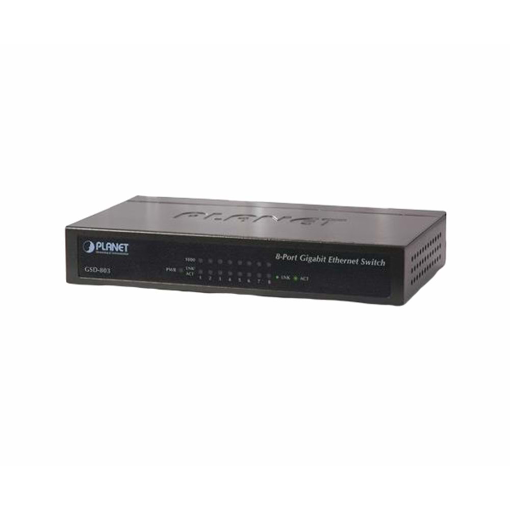 Planet Gsd-803 8 Port 10/100/1000Base-T Metal Switch