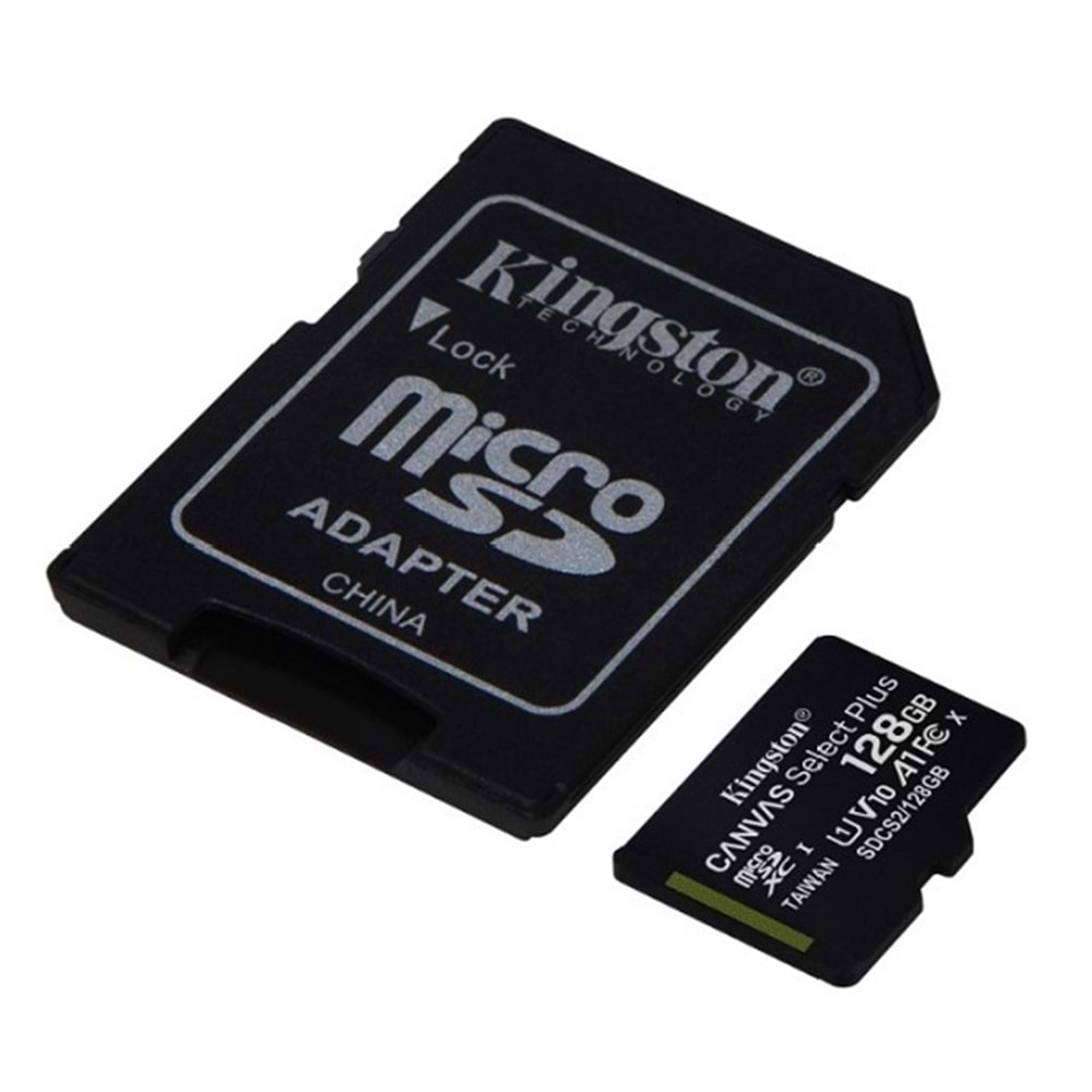 Kingston 128GB SDCS2/128GB 100MB/s CL10 U1 A1 MicroSD Kart Bellek