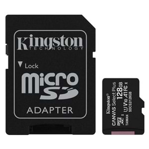 Kingston 128GB SDCS2/128GB 100MB/s CL10 U1 A1 MicroSD Kart Bellek