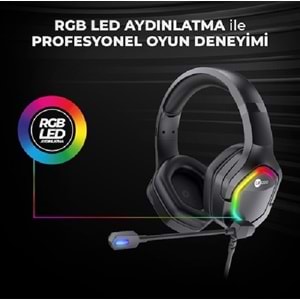 Lenovo Lecoo HT403 USB + 3.5mm Jak Gaming Kulaklık Siyah Kulaküstü Kulaklık RGB LED Aydınlatmalı